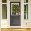 Unique Bargains Home Decor Artificial Colorful Plastic Handmade Eucalyptus Wreath - 4 of 4
