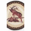 Earth Rugs Jumping Elk Printed Round Jute Trivet – Rustic 10" Hot Pad - 3 of 3