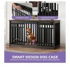 55 Inch Large Dog Crate Furniture Style Heavy Duty Wooden Dog Kennel TV Stand With 2 Dog Bowls with Sliding Barn Door Design - 4 of 4