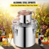 VEVOR Moonshine Still 9.6Gal 38L Stainless Steel Water Alcohol Distiller Copper Tube Home Brewing Kit Build-in Thermometer, Sliver - 3 of 4