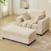 Mjkone Modern Extra-Large Corduroy Upholstered Modular Sectional Sofa Set,Deep Seat Sleeper Chair Indoor with Ottoman - 2 of 4