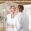 QingMoon 360° Swivel Full Length Mirror, with Lockable Standing Jewelry Cabinet Organizer for Bedroom, Cloakroom and Living Room - 4 of 4