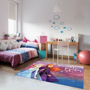 Disney Frozen Elsa and Anna Digitally Printed Youth Area Rug Collection - 1 of 4