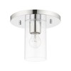 Livex Lighting Zurich 1 - Light Flush Mount in  Polished Chrome - 3 of 4