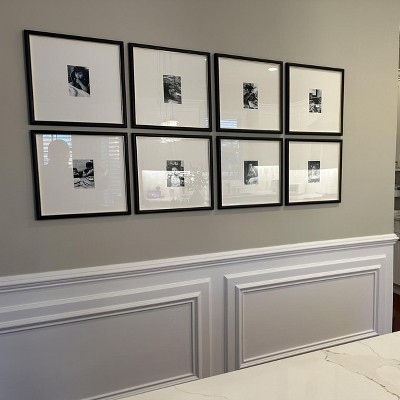 Threshold 20x20 Gallery Wall Frame Black/Brass – Matted To 5x7, Wood Frame, Designed W/Studio McGee – Open Box