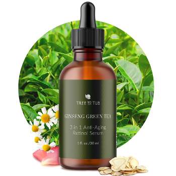 Tree To Tub Anti Aging Retinol, Vitamin C, Hyaluronic Acid Serum for Face & Wrinkles - Serum for Dry & Sensitive Skin, Night Serum for Women & Men