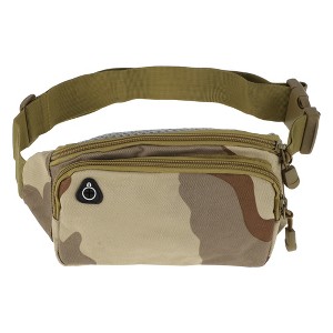 Unique Bargains Waterproof Camouflage Running Belt Brown Red 1 Pc - 1 of 4