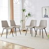LOVMOR 4-piece artificial leather backrest cushion dining chair - 2 of 4