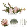 Unique Bargains Women's Durable Simulated Flowers Hair Clip Comb 1 Pc - 3 of 4
