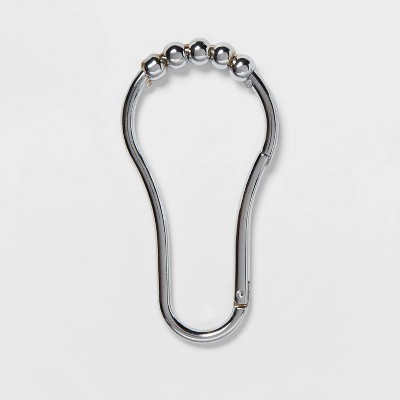 S Hook Without Roller Ball Shower Curtain Rings Brushed Nickel - Made By  Design™ : Target