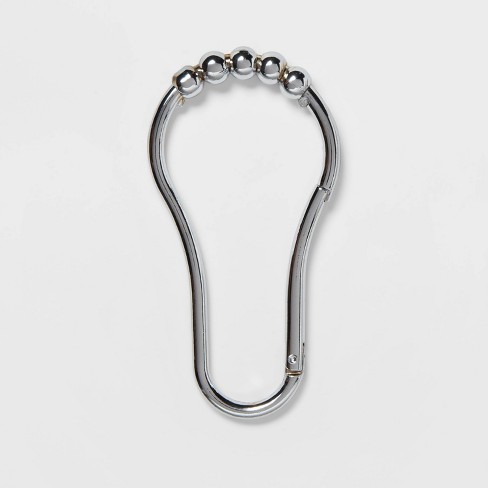 V Hook Shower Curtain Rings Chrome - Made By Design™ - image 1 of 3