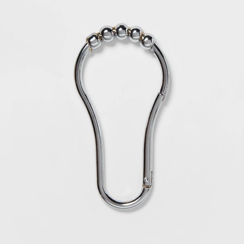 V Hook Shower Curtain Rings Chrome - Made By Design&#8482;, 1 of 4
