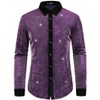 Lars Amadeus Men's Long Sleeves Party Shining Sparkle Dress Shirts - 2 of 4