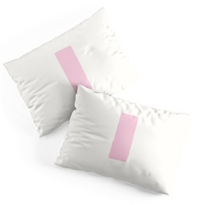 Deny Designs Standard April Lane Art Block Pink Monogram I Microfiber Printed Pillow Sham - 1 of 3