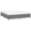 vidaXL Bed Frame Dark Gray 76 in.x79.9 in. King Fabric - 2 of 4