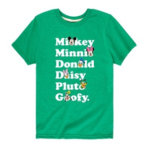 Boys' - Disney - Mickey Friends Character List Short Sleeve Graphic T-Shirt - 1 of 4