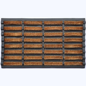 Imports Dcor Wrought Iron Brush Mat 30x18x1" Black, Brown - 1 of 1