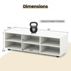 Costway TV Stand TV Console Cabinet 6-Cubby Media Console Entertainment Center with Adjustable Shelves - 3 of 4