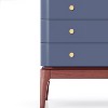 Attop 4pcs Solid Brass Cabinet Knobs Pulls Cabinet Drawer Dresser Gold Knobs Modern Handles(1"x1"),Brushed Brass Finish - 2 of 4