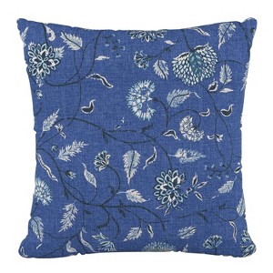 Polyester Square Pillow In Dahlia Blue - Skyline Furniture
