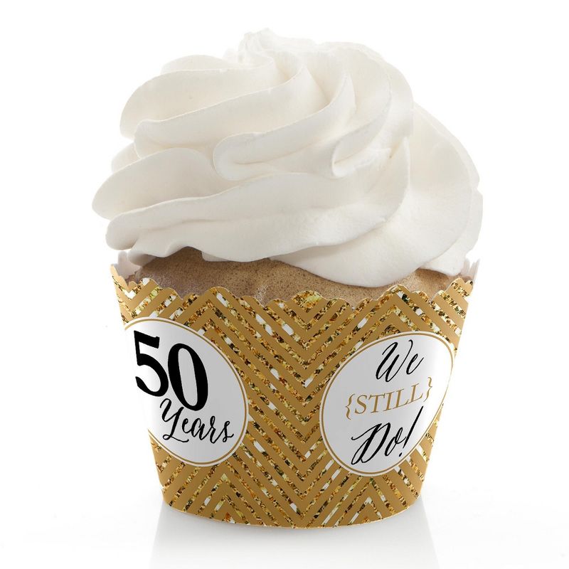 Big Dot of Happiness We Still Do - 50th Wedding Anniversary Party Decorations - Party Cupcake Wrappers - Set of 12, 1 of 6