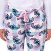 Seven Times Six Disney Stitch Pajama Pants Women's Wink Face Checkered Lounge Bottoms - 3 of 4