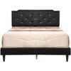 CAVINAS Full Size Modern Sleek Platform Bed Frame with High Upholstered Headboard,No Box Spring Needed - 2 of 4