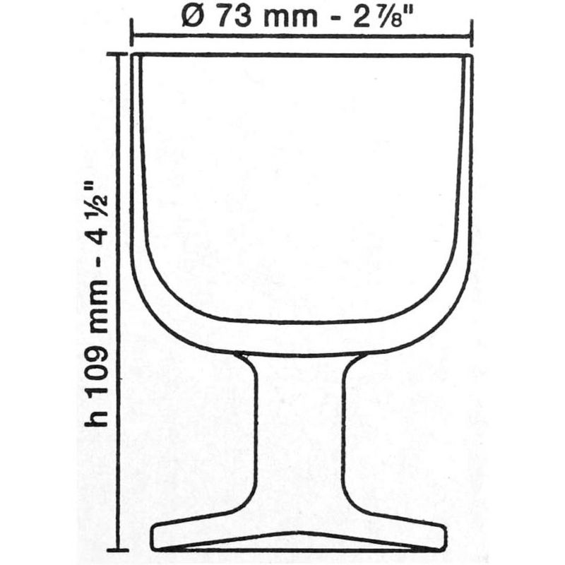Bormioli Rocco Hosteria Medium Stackable Wine Glasses, 6-Piece, 6.75 oz., 5 of 6