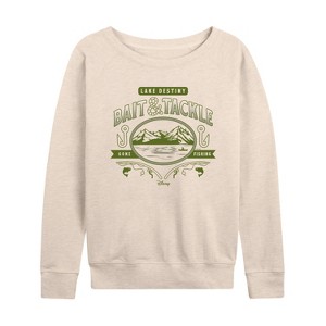 Women's - A Goofy Movie -  Lightweight French Terry Wide Neck Long Sleeve Shirt - 1 of 4