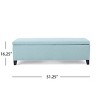 GDFStudio Carducci Contemporary Upholstered Storage Ottoman with Birch Legs - 3 of 4