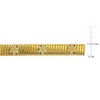 EVERLY JEWELRY | Yellow Plated Sterling Silver 1/2 CT TGW flower Cubic Zirconia flat Omega Style Bracelet, 7.25 inc+1 2.5 inc Ext. - 2 of 4