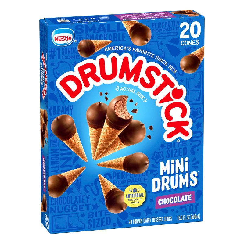 Nestle Drumstick Chocolate Mini Frozen Sundae Cones - 16.9oz/20ct, 5 of 12