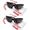 grinderPUNCH 2 Pairs Bifocal Safety Sunglasses Black Lens with Reading Corner - Fully Adjustable Arms Diopter/+1.00 - 2 of 3