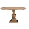 HomeRoots 54" Brown Solid Wood Pedestal Base Round Top Dining Table - 4 of 4
