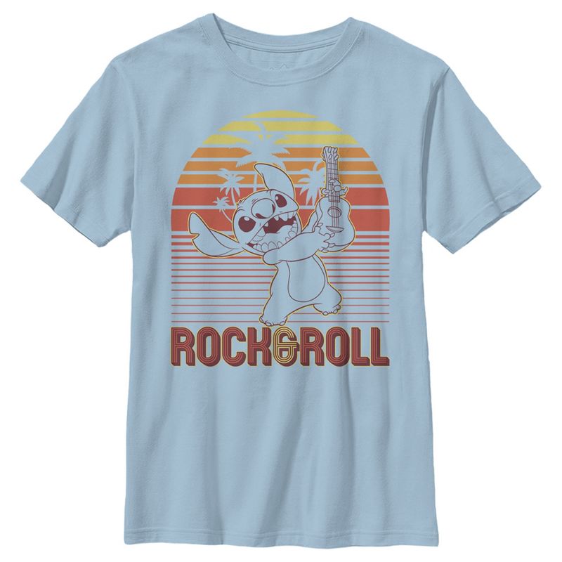 Boy's Lilo & Stitch Rock & Roll Sunset T-Shirt, 1 of 5