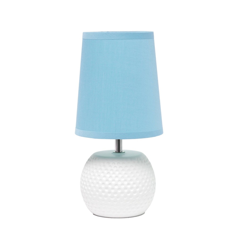 Photos - Floodlight / Garden Lamps Studded Texture Ceramic Table Lamp Blue - Simple Designs