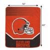 NFL Cleveland Browns Half Tone Lines Tab Royal Plush Blanket: Sports Team Logo Throw - 3 of 3