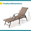 Pellebant Outdoor Lounger Aluminum Adjustable Chaise Lounge Chairs with Arms (Set of 2) - 2 of 4