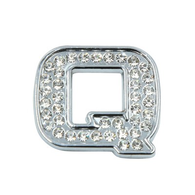 Unique Bargains 3D Silver Tone Chrome Metal Letter Q Shaped Car Emblem Sticker Decal Decoration