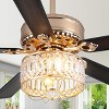 Kviflon 52 Inches Downrod Ceiling Fan with Light,Crystal Ceiling Fan Light for different decor needs,for Kitchen,Dining Room,Bedroom - 3 of 4