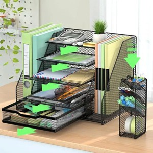 Desk Organizer and Accessories Kit with 5-Tier Letter Tray Desk Organizers - 1 of 4