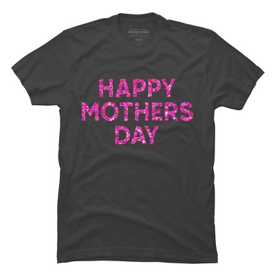 Men's Design By Humans Happy Mother's Day Confetti Text By MeowShop T-Shirt
