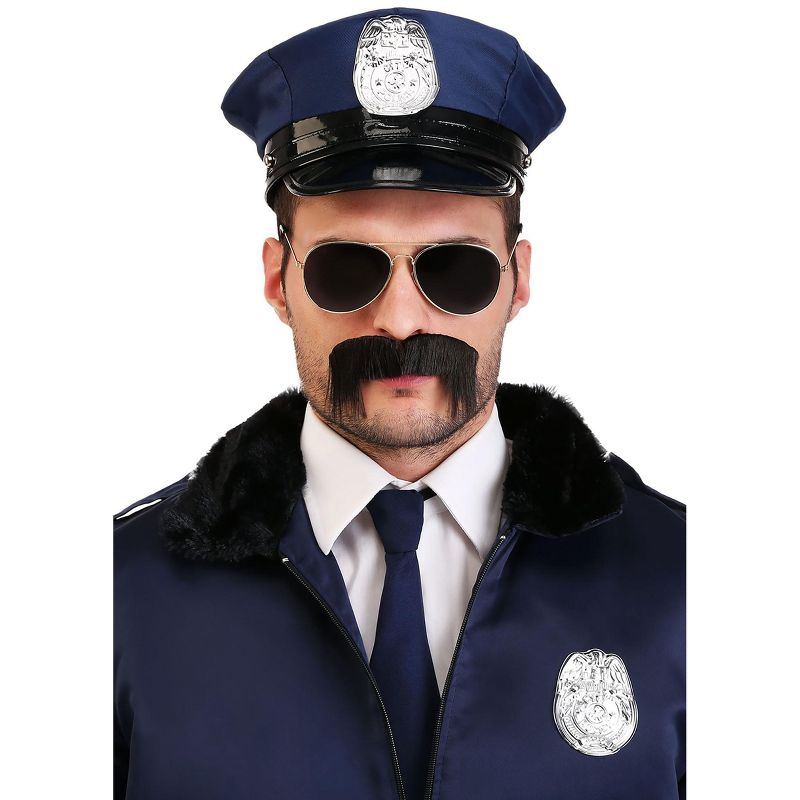 HalloweenCostumes.com   Men  Men's Detective Mustache, Brown, 2 of 4