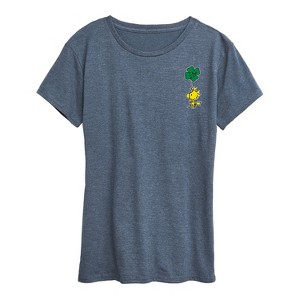 Women's - Peanuts - Woodstock Clover Short Sleeve Graphic T-Shirt - 1 of 4