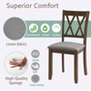 MAYEERTY Set of 4 Wooden Dining Chairs, Padded Upholstered Seat, Dining Room Living Room, Gray - 4 of 4