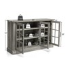 Costway 55'' Buffet Server Table Storage Cabinet Sideboard Glass Doors Adjustable Shelves - 3 of 4