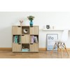 Basicwise9 Cube Wooden Organizer With 5 Enclosed Doors and 4 Shelves - 4 of 4