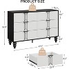 Jojoka 6 Drawer Dresser for Bedroom Modern Wood Chest with Deep Drawers Vintage Pattern Design Metal Handles for Living Room Hallway or Entryway - 2 of 4