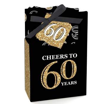 Big Dot of Happiness Adult 60th Birthday - Gold - Birthday Party Favor Boxes - Set of 12