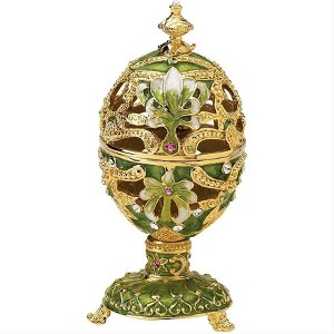 Design Toscano The Petroika Collection: Elena Romanov Style Enameled Egg - 1 of 2